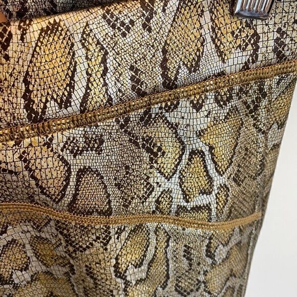 Free People Gold Snake Skin Print Leggings - Picture 9 of 13